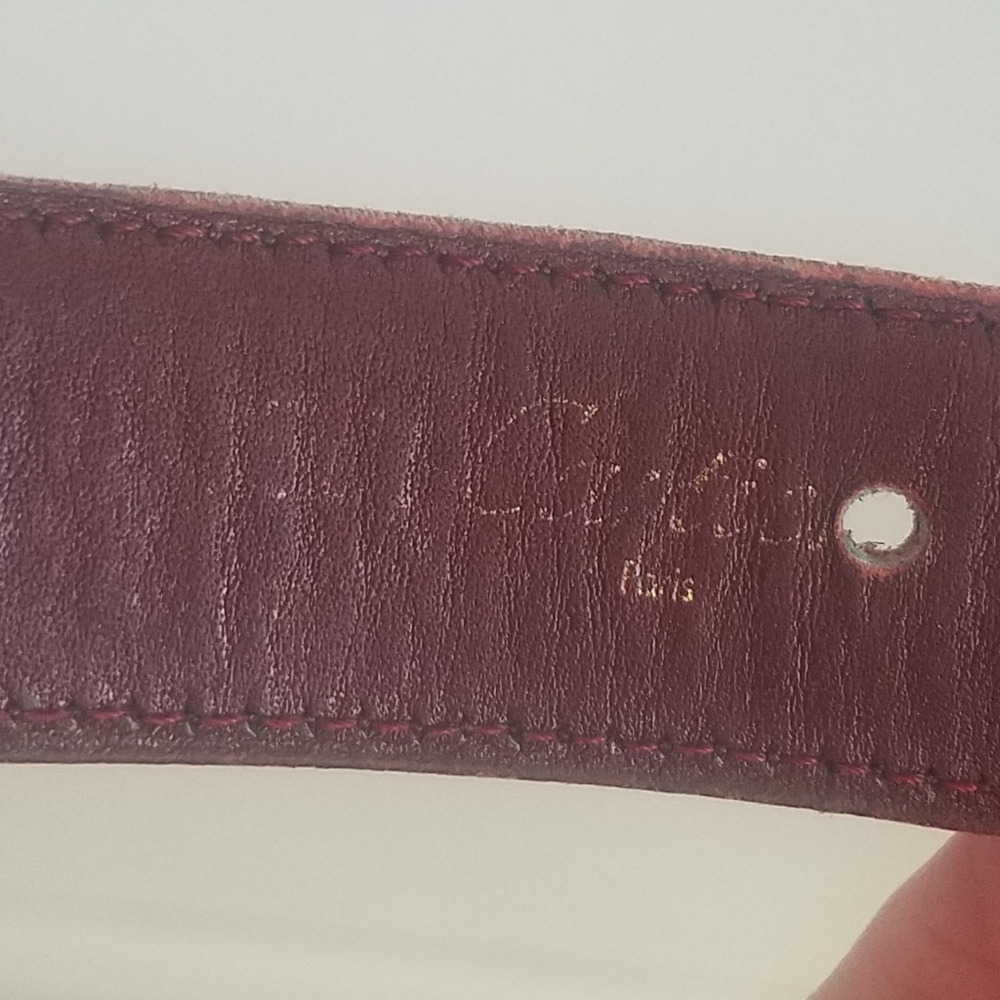 Vintage Cartier Belt Buckle With Original Cartier Mahogany Leather Strap - Picture 6 of 13